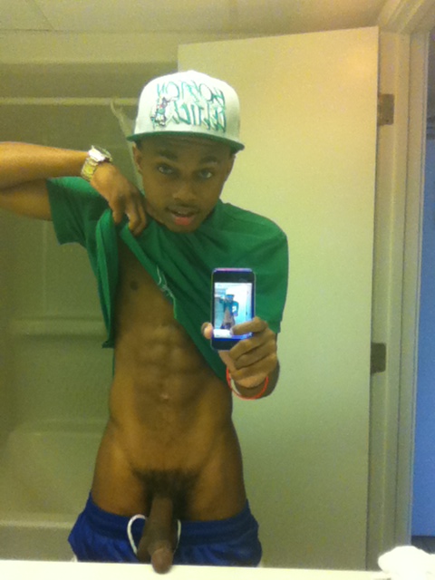 Black Teen Dick Pics: Trever! Selfies from a young black Teen Boy! 